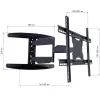 Techly 40-65 Ultra cienki Full Motion LCD uchwyt do montażu na ścianie do telewizora, czarny ICA-PLB 171L