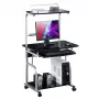 Techly Compact Multi-Function Computer Desk, Glossy Czarny ICA-TB 7800BK