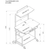 Techly Compact Multi-Function Computer Desk, Glossy Czarny ICA-TB 7800BK