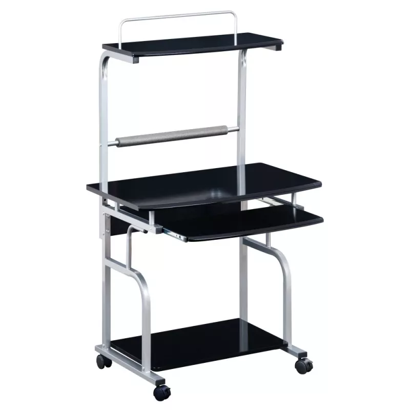 Techly Compact Multi-Function Computer Desk, Glossy Czarny ICA-TB 7800BK