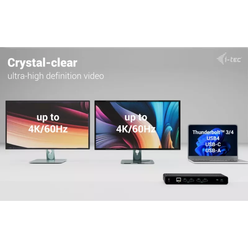 i-tec Uniwersalna stacja dokująca Dual 4K Display + Power Delivery 85W