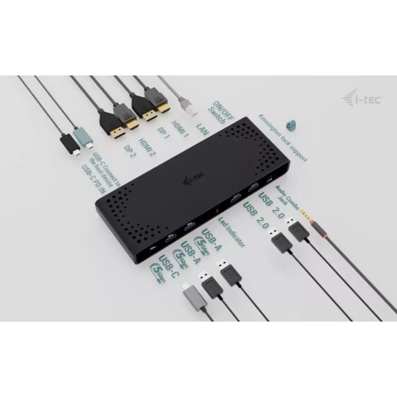 i-tec Uniwersalna stacja dokująca Dual 4K Display + Power Delivery 85W
