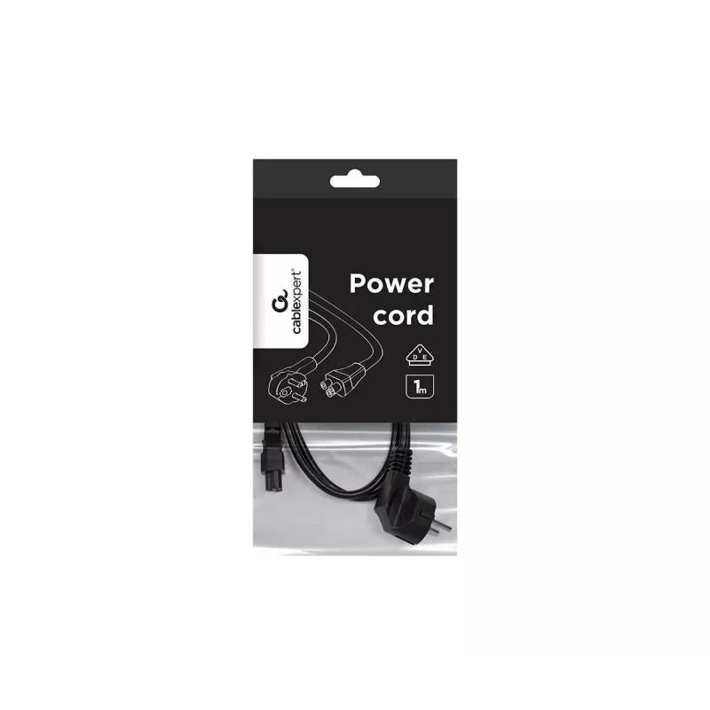 GEMBIRD Power Cord (C5), Schuko C5 VDE Approved - 1m