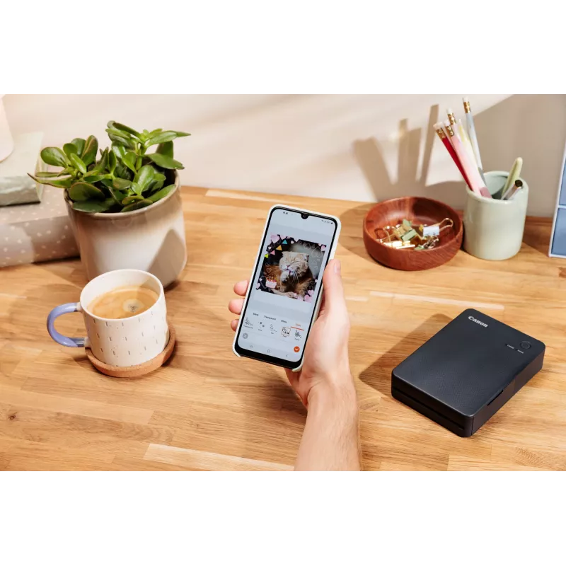 Canon SELPHY QX20 BK drukarka fotograficzna Sublimacja termiczna 287 x 287 DPI 2,8 cala x 3,3 cala (7,2x8,5cm) Wi-Fi