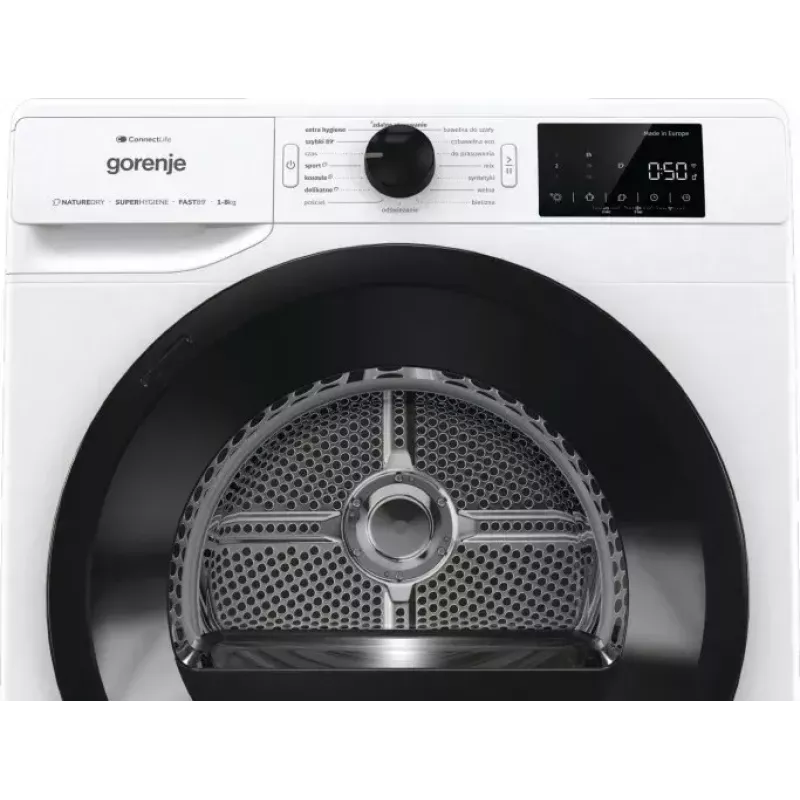 Suszarka bębnowa Gorenje DPNE83GNLWIFI/PL 8 kg, pompa ciepła, WiFi, klasa energetyczna A+++, biała