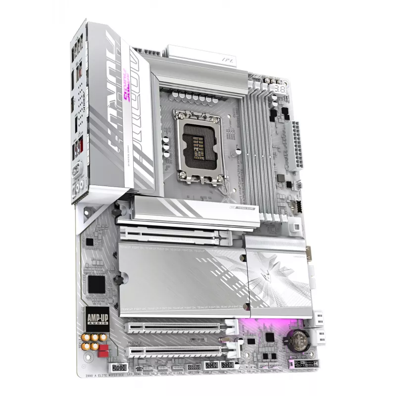 GIGABYTE Z890 AORUS ELITE WIFI7 ICE płyta główna - Obsługuje procesory Intel Core Ultra (Series 2), 16+1+2 fazy VRM, do 8800MHz DDR5 (OC), 1xPCIe 5.0 + 3xPCIe 4.0, Wi-Fi 7, LAN 2.5GbE, Thunderbolt 4