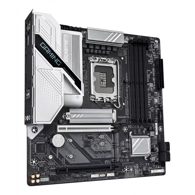 Płyta główna GIGABYTE Z890M GAMING X — obsługa procesorów Intel Core Ultra (Series 2), 8+1+2 faz VRM, do 8800 MHz DDR5 (OC), 1xPCIe 5.0 + 2xPCIe 4.0, LAN 2,5GbE, USB 3.2 Gen 1