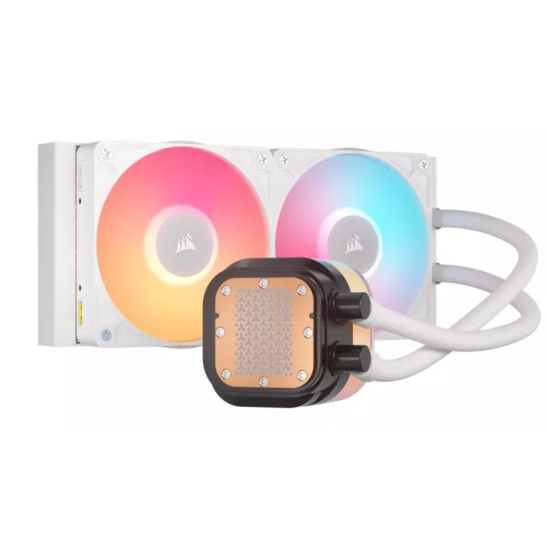Zestaw chłodzenia cieczą All-in-one Corsair iCUE LINK TITAN 240 RX LCD 12 cm Biały