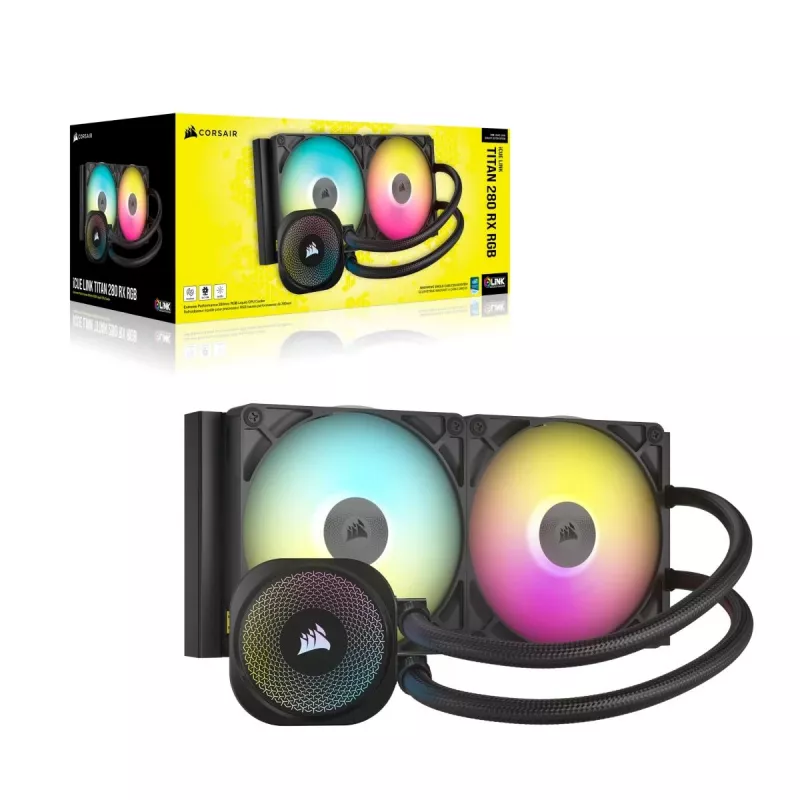 Chłodzenie CPU CORSAIR - Icue Link Titan 280 Rx RGB Aio chłodzenie cieczą
