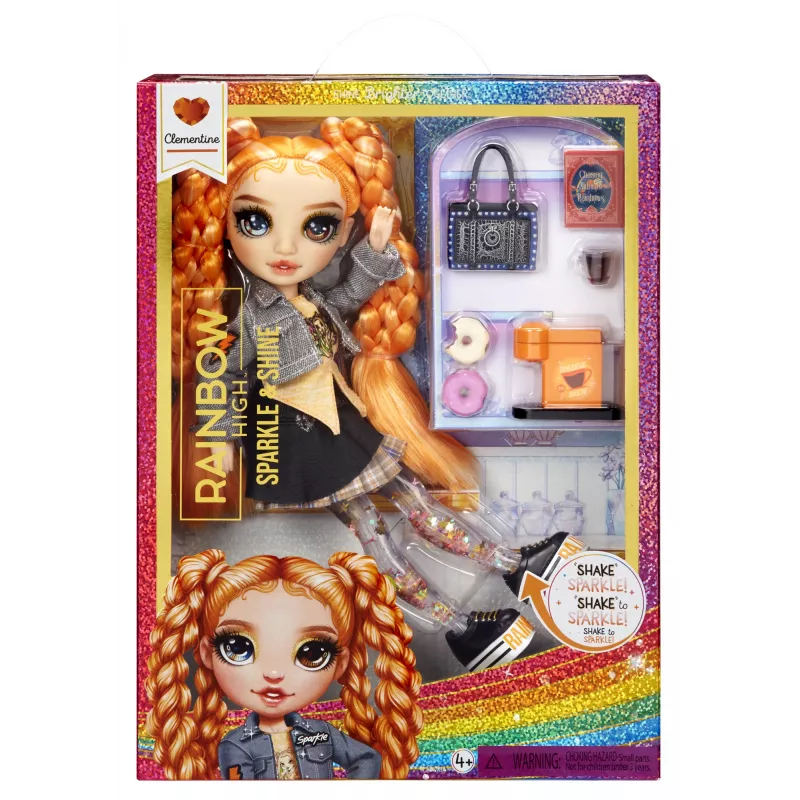 Rainbow High Sparkle & Shine Fashion Dolls – Clementine (Pomarańczowa)