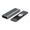 Obudowa dysku twardego USB DIGITUS - NVMe + SATA 10 Gb/s (NVMe) 6 Gb/s (SATA) USB 3.1 Gen 2, aluminiowa, bez użycia narzędzi