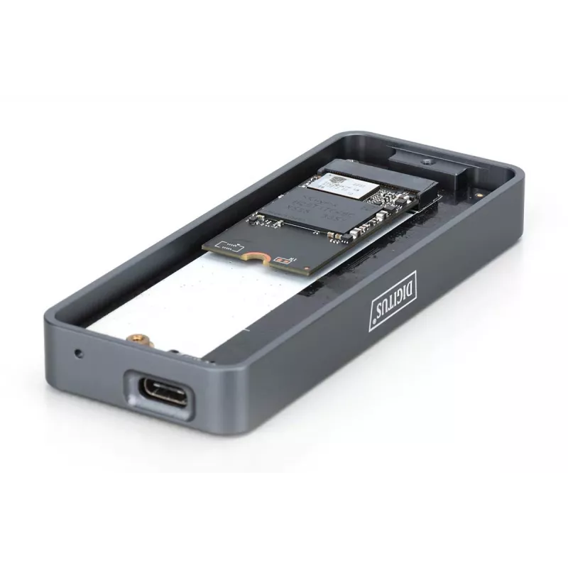 DIGITUS zewnętrzna obudowa na dysk twardy USB - NVMe 20Gbps USB3.2 Gen 2x2 aluminiowa bez użycia narzędzi