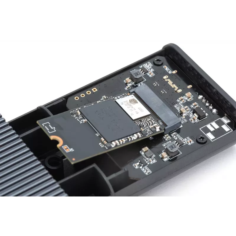 Obudowa Digitus USB M.2 na dysk SSD zewnętrzny NVMe 40 Gb/s USB 4.0 aluminiowa bez użycia narzędzi DA-71158