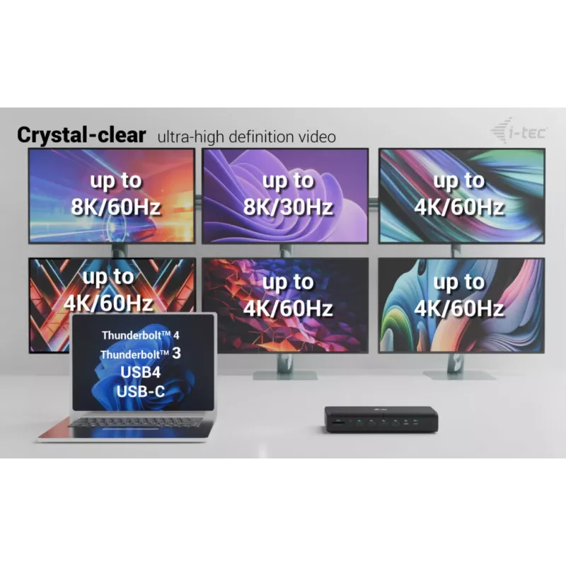 i-tec Universal 6x 4K/60Hz Stacja dokująca Display + Power Delivery 140W