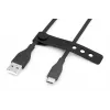 DIGITUS USB-C Silicone charging kabel USB-A - USB-C USB 2.0 60W - 50cm Czarny
