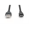 DIGITUS USB-C Silicone charging kabel USB-A - USB-C USB 2.0 60W - 1m Czarny