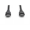 DIGITUS Silikonowy kabel ładujący USB-C - USB-C USB 2.0 60W - 50cm czarny