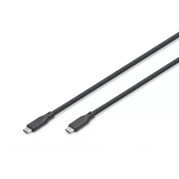 Kabel połączeniowy DIGITUS USB z silikonu USB-C - USB-C USB 4.0 Gen3 40G 240W 8K - 50cm czarny