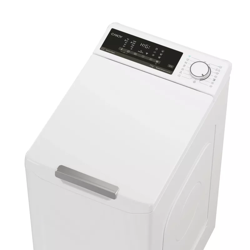 Pralka Candy TCA274TM4-S ładowana od góry 7 kg 1200 obr./min Biała