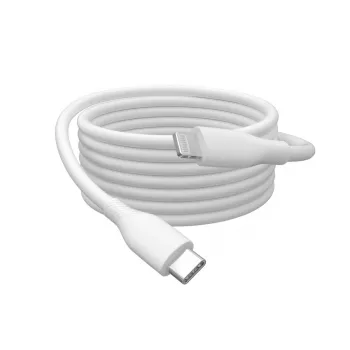 Kabel przyłączeniowy Digitus Lightning z silikonu USB-C - Lightning 1m biały 60W 3A