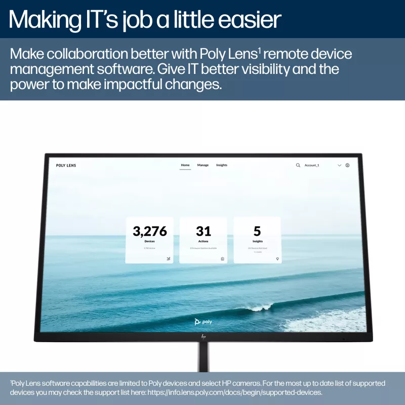 HP Poly Studio E60 Smart Camera 4K MPTZ z 12-krotnym zoomem optycznym