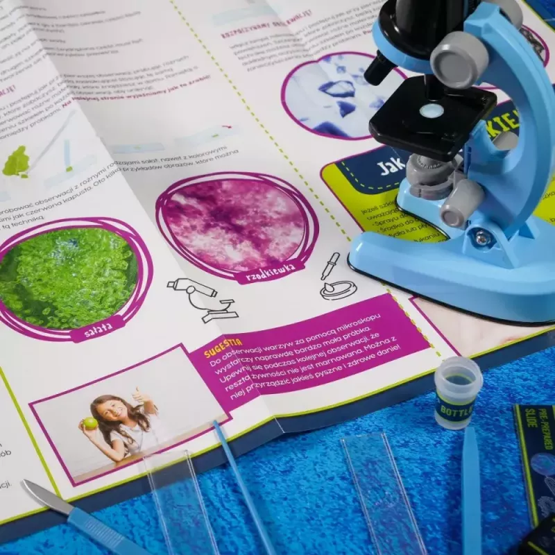 Mikroskop Edukacyjny Liscianigiochi Im A Genius 304-PL97388 — dziecięcy zestaw optyczny z powiększeniem do nauki