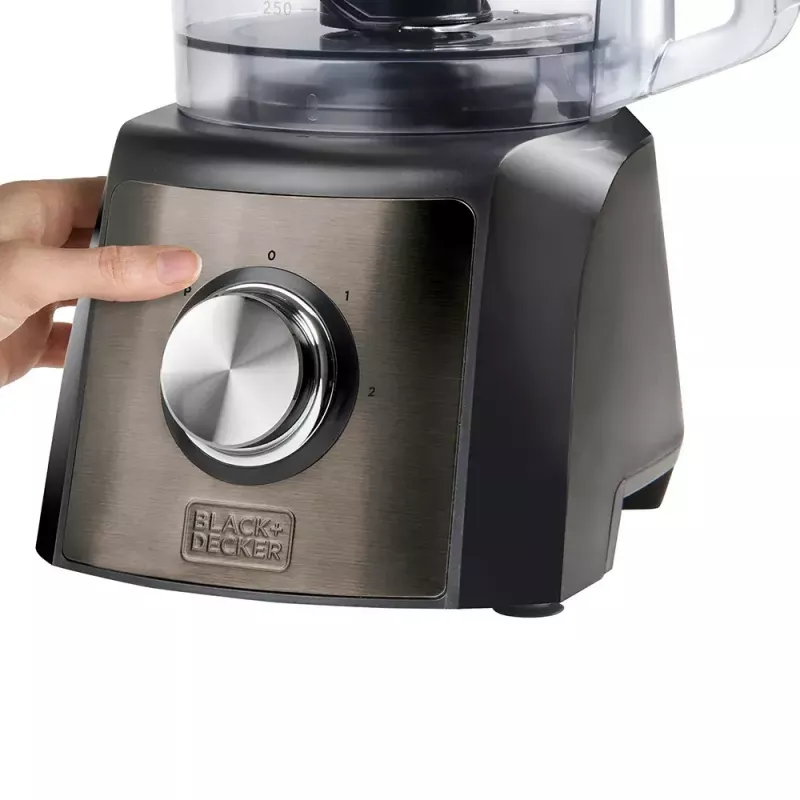 Robot kuchenny Czarny & Decker BXFPA1200E — 1200 W, misa 1,5 l, 2 prędkości, funkcja pulsacyjna, obudowa ze stali nierdzewnej