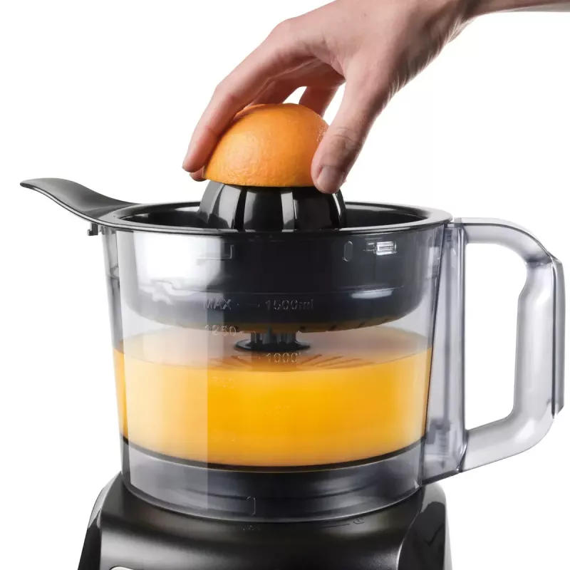 Robot kuchenny Czarny & Decker BXFPA1200E — 1200 W, misa 1,5 l, 2 prędkości, funkcja pulsacyjna, obudowa ze stali nierdzewnej