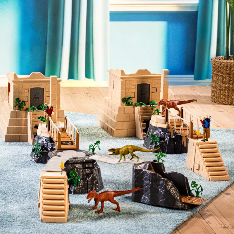Zestaw Mega Schleich Conquest of the Dino Temple – akcja/przygoda, wielokolorowy