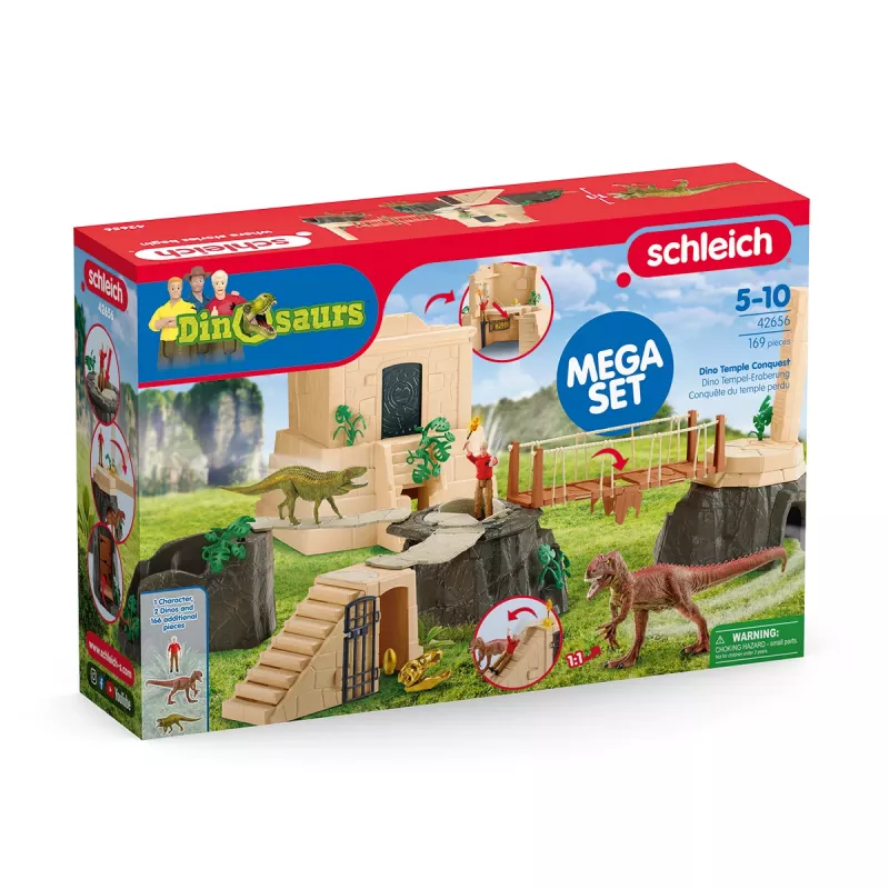 Zestaw Mega Schleich Conquest of the Dino Temple – akcja/przygoda, wielokolorowy