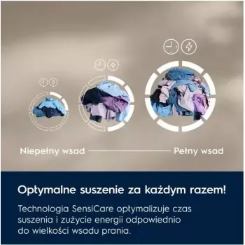 Suszarka bębnowa Electrolux EW7DX385AP, pompa ciepła, 8 kg, A+++, biała, silnik inwerterowy, LED