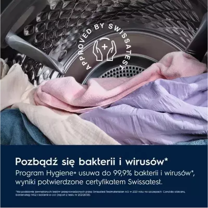 Suszarka bębnowa Electrolux EW7DX385AP, pompa ciepła, 8 kg, A+++, biała, silnik inwerterowy, LED