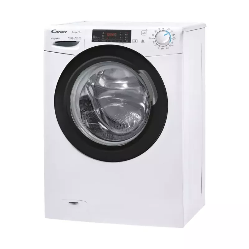 Pralko-suszarka Candy Smart Pro CSHW4645TWB3/1-S, wolnostojąca, ładowana od przodu, 4 kg, 1400 obr./min, klasa wirowania B, biała