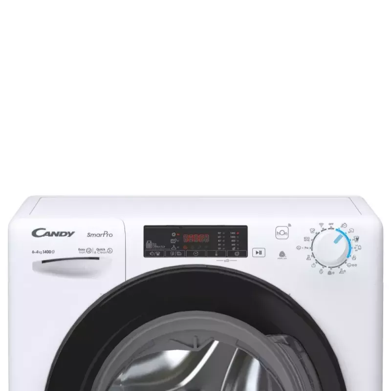 Pralko-suszarka Candy Smart Pro CSHW4645TWB3/1-S, wolnostojąca, ładowana od przodu, 4 kg, 1400 obr./min, klasa wirowania B, biała