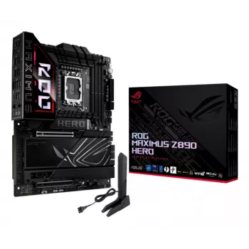 Płyta główna ASUS ROG MAXIMUS Z890 HERO — Intel Z890, LGA 1851, ATX, DDR5, 4 DIMM, 6x M.2, Wi‑Fi 7, LAN 2,5 Gb