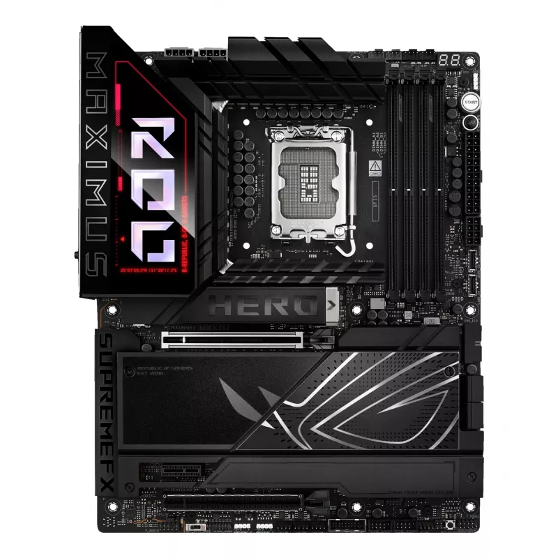 Płyta główna ASUS ROG MAXIMUS Z890 HERO — Intel Z890, LGA 1851, ATX, DDR5, 4 DIMM, 6x M.2, Wi‑Fi 7, LAN 2,5 Gb