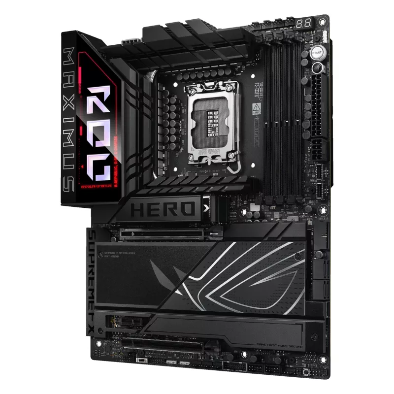 Płyta główna ASUS ROG MAXIMUS Z890 HERO — Intel Z890, LGA 1851, ATX, DDR5, 4 DIMM, 6x M.2, Wi‑Fi 7, LAN 2,5 Gb