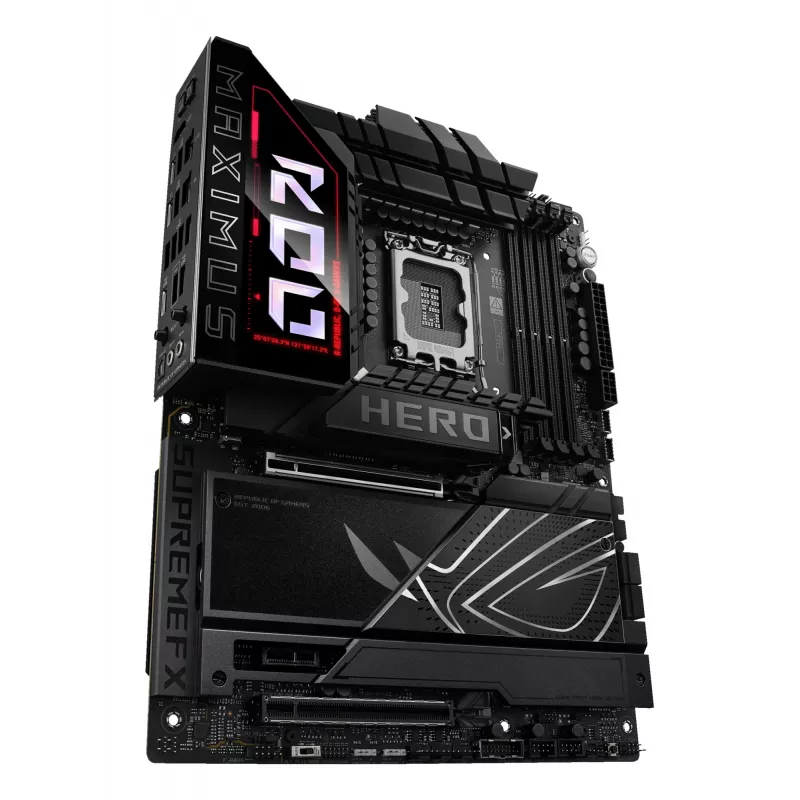 Płyta główna ASUS ROG MAXIMUS Z890 HERO — Intel Z890, LGA 1851, ATX, DDR5, 4 DIMM, 6x M.2, Wi‑Fi 7, LAN 2,5 Gb