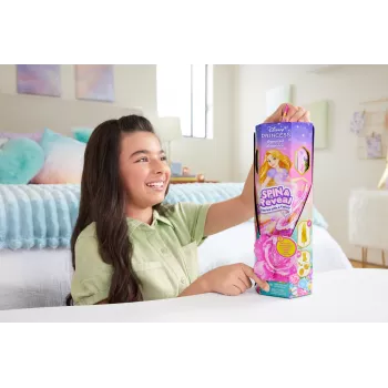 Disney Princess Spin & Reveal Lalka modowa Roszpunka i akcesoria z 11 niespodziankami