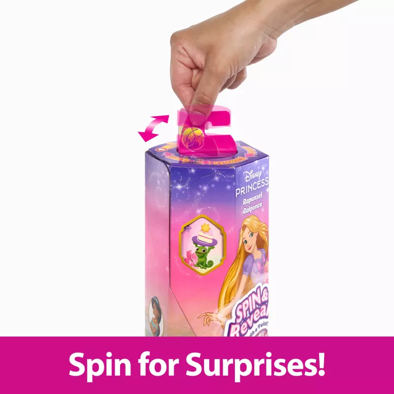 Disney Princess Spin & Reveal Lalka modowa Roszpunka i akcesoria z 11 niespodziankami