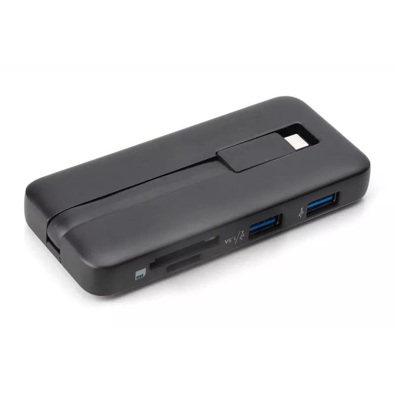 DIGITUS USB-C Travel Docking Station, 7-Port - HDMI / 2x USB-A 3.2 Gen 1 / GbE / SD / MicroSD - 100W USB-C Power Delivery