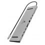 ICY BOX 11-in-1 via USB Type-C, Przewodowy, USB 3.2 Gen 1 (3.1 Gen 1) Type-C, 100 W, 3.5 mm, 10,100,1000 Mbit/s, Antracyt, Czarny