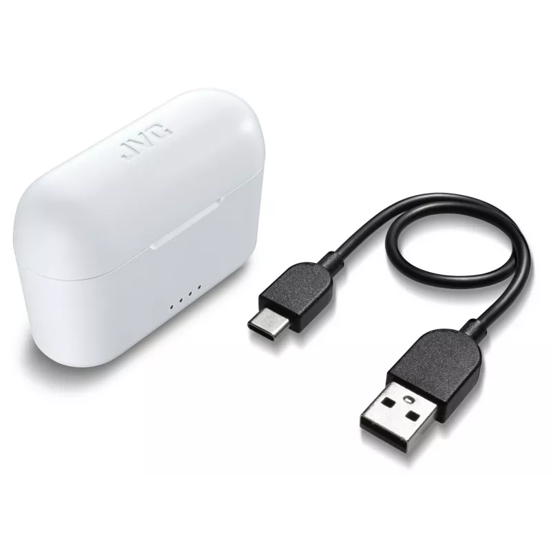 JVC TWS Stix biały, True Wireless Stereo (TWS), Połączenia/Muzyka, 20 - 20000 Hz, 8.2 g, Zestaw słuchawkowy, Biały