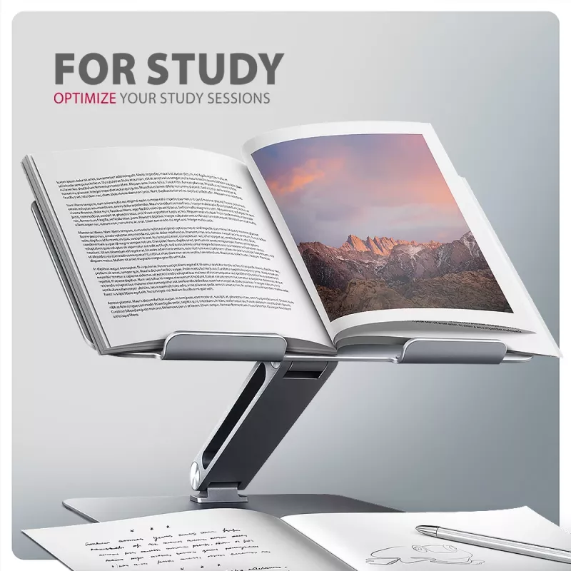 Podstawa Axagon STND-LQ do notebooków i tabletów 10 cali–17,3 cali. Regulowana wysokość i kąt