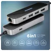 Axagon HMC-6GLN USB 5Gbps hub, 2x USB-A, USB-C, HDMI 4k/60Hz, RJ-45, PD 100W, kabel USB-C