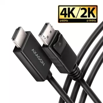 Axagon RVD-HI20C2 DisplayPort -> HDMI 2.0b kabel 1.8m, 4K/60Hz