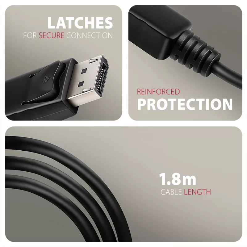 Axagon RVD-HI20C2 DisplayPort -> HDMI 2.0b kabel 1.8m, 4K/60Hz