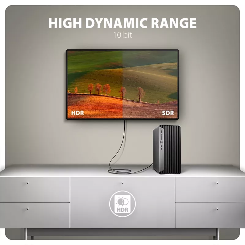Axagon RVD-HI20C2 DisplayPort -> HDMI 2.0b kabel 1.8m, 4K/60Hz