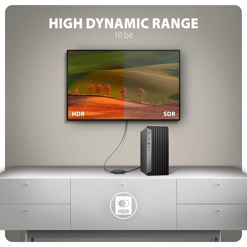 Axagon RVD-HI20N Adapter DisplayPort -> HDMI 2.0b, 4K/60Hz