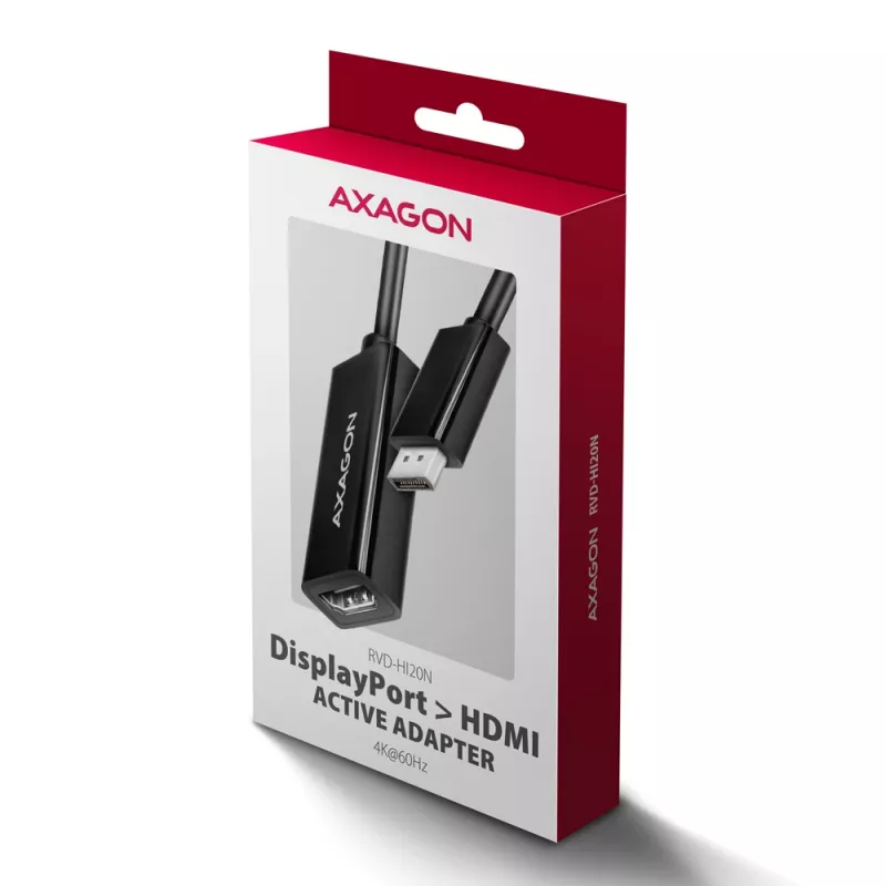Axagon RVD-HI20N Adapter DisplayPort -> HDMI 2.0b, 4K/60Hz